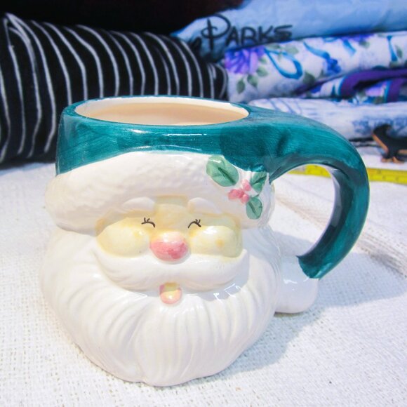 VTG 1999 HERMITAGE POTTERY SANTA FACE MUG, VERY CUTE FACE $15 Details Condition - Picture 1 of 5